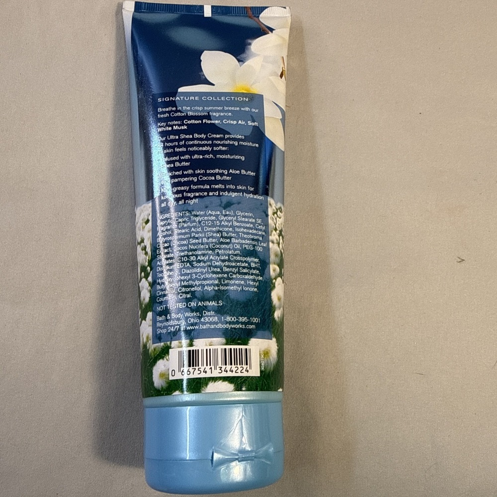 Bath & Body Works Cotton Blossom Ultra Shea Body Cream - 8oz - Picture 3 of 4
